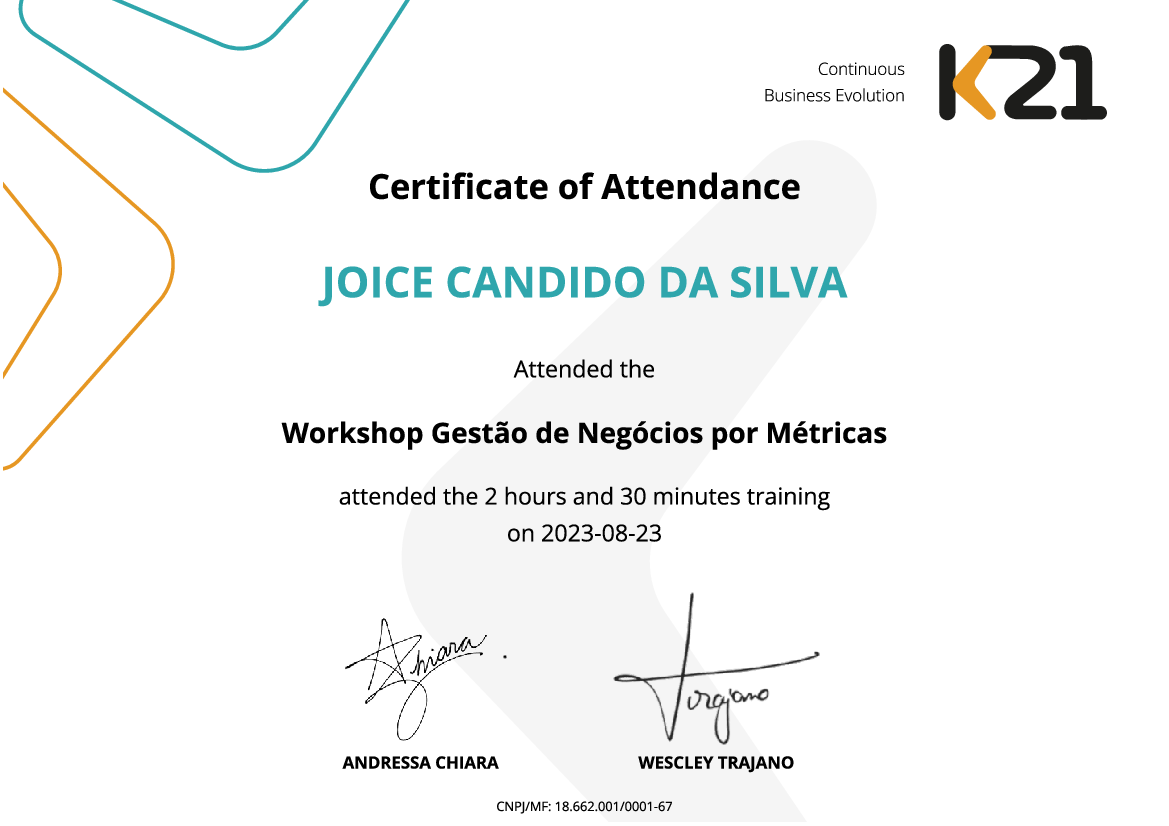 Certificado K21